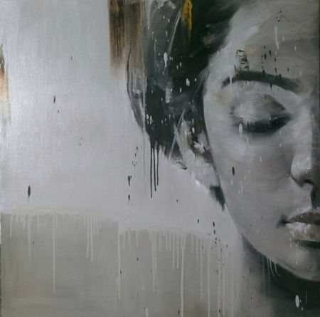 7.ArtBlue Studio_Phuong Quoc Tri_Portrait 120x120cm_Oil on canvas